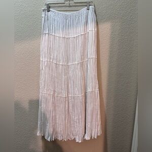 White House black market, white pleated long skirt size small this is funny